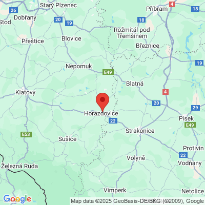 Google map: Palackeho 816 341 01 Horazdovice Czech Republic